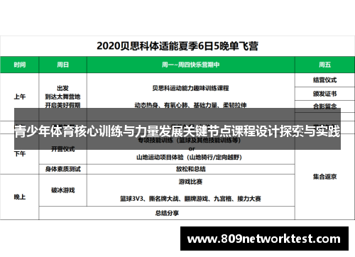 青少年体育核心训练与力量发展关键节点课程设计探索与实践